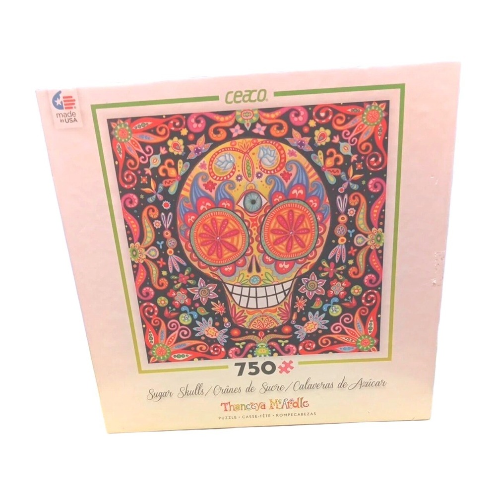 Ceaco Thaneeya‎ McArdle Sugar Skulls Jigsaw Puzzle 750 Piece Day of the Dead Art